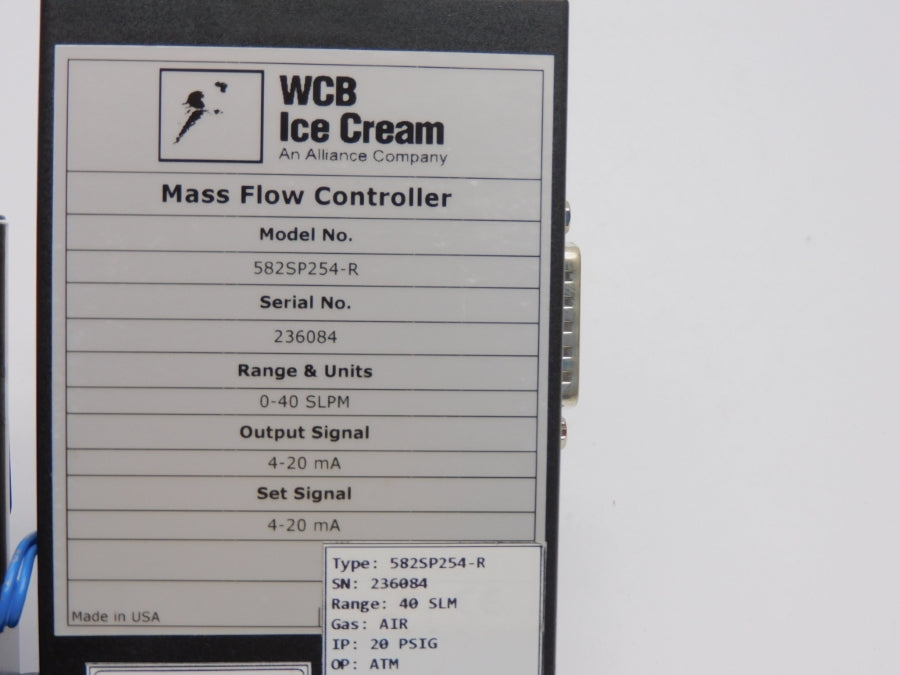 WCB ICE CREAM 582SP254-R 20PSI NSNP