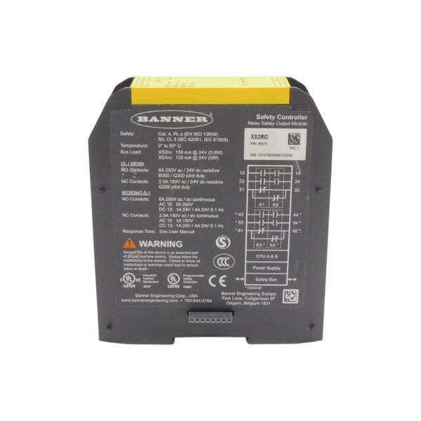 BANNER ENGINEERING XS2RO 85075 24V 6A NSNP
