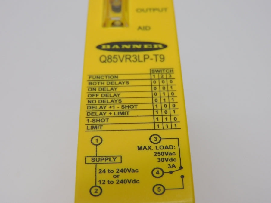 BANNER ENGINEERING Q85VR3LP-T9 30872 12-240VDC 3A (NO ACCESSORIES) NSMP