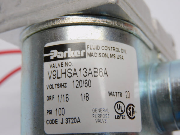 PARKER V9LHSA13AB6A 120V 100PSI 1/16" NSNP