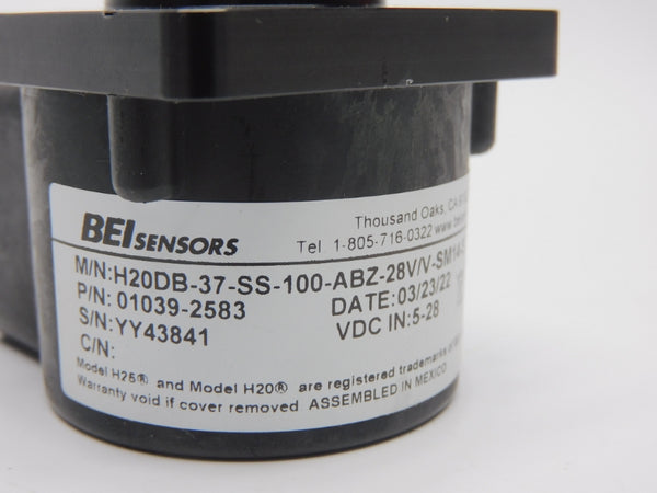 BEI H20DB-37-SS-100-ABZ-28V/V-SM14-S 01039-2583 5-28VDC NSNP