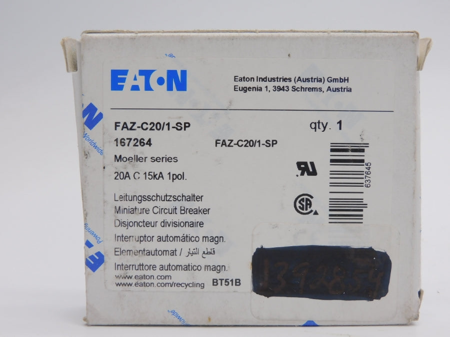 EATON FAZ-C20/1-SP 167264 415V 20A NSMP