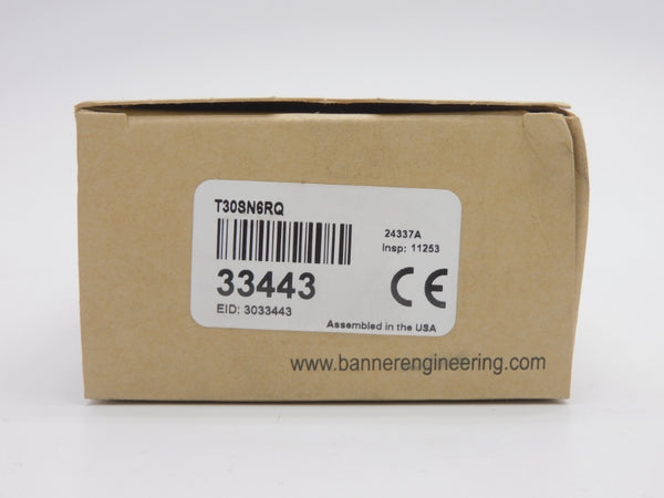 BANNER ENGINEERING T30SN6RQ 33443 10-30VDC NSMP