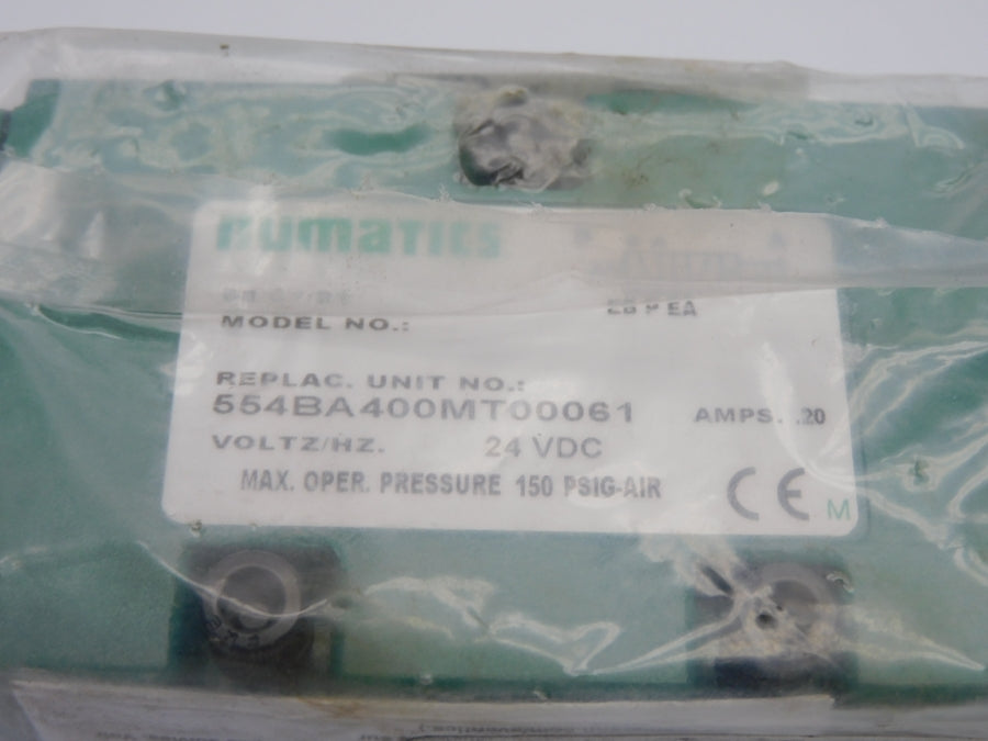 NUMATICS 554BA400MT00061 24VDC .20A 150PSI NSMP