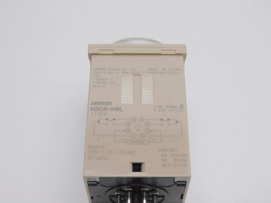OMRON H3CR-H8L 100/110/120VAC 5A 0.05S-12S NSNP
