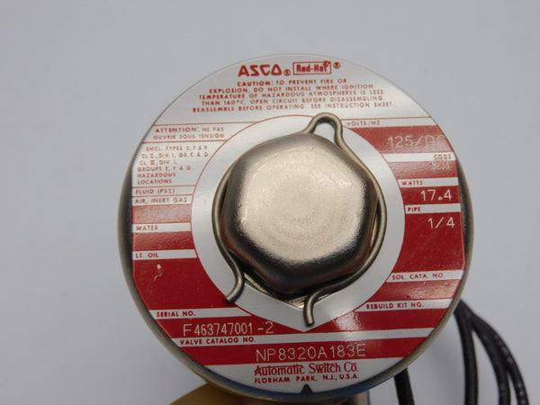 ASCO NP8320A183E 125VDC 160PSI 1/4" NSNP