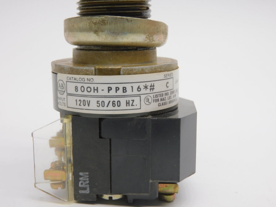 ALLEN BRADLEY 800H-PPB16A SER. C 120V UNMP