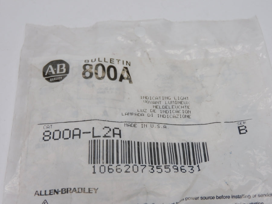 ALLEN BRADLEY 800A-L2A SER. B NSMP