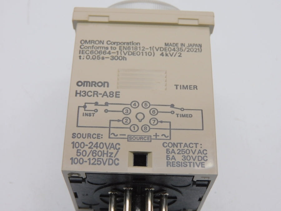 OMRON H3CR-A8E 100-240VAC 5A 0.05S-300H NSNP