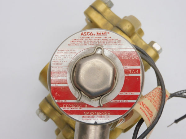 ASCO NP8316E35E 125VDC 10-175PSI 1" NSNP