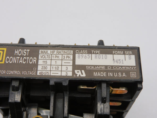 SQUARE D 8965RO10V21 SER. B 208/220V NSNP