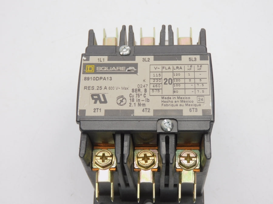 SQUARE D 8910DPA13V06 SER. B  440/480V 20A NSNP