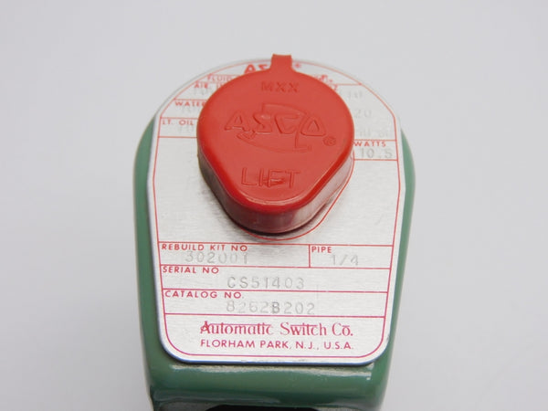ASCO 8262B202 110/120V 100PSI 1/4" NSNP
