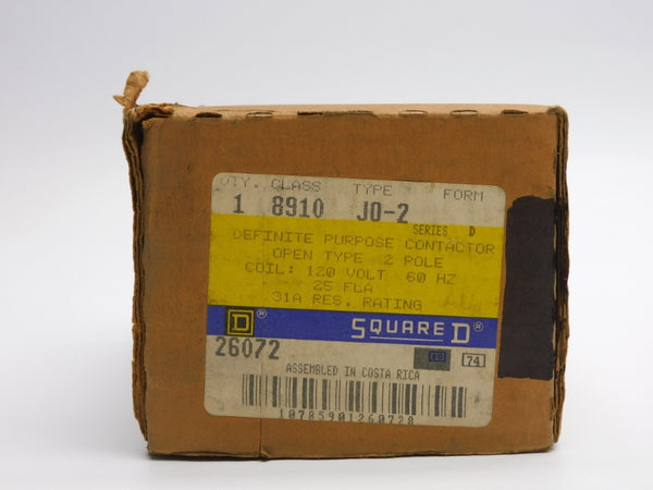 SQUARE D 8910JO2 SER. D 120V 25A NSMP
