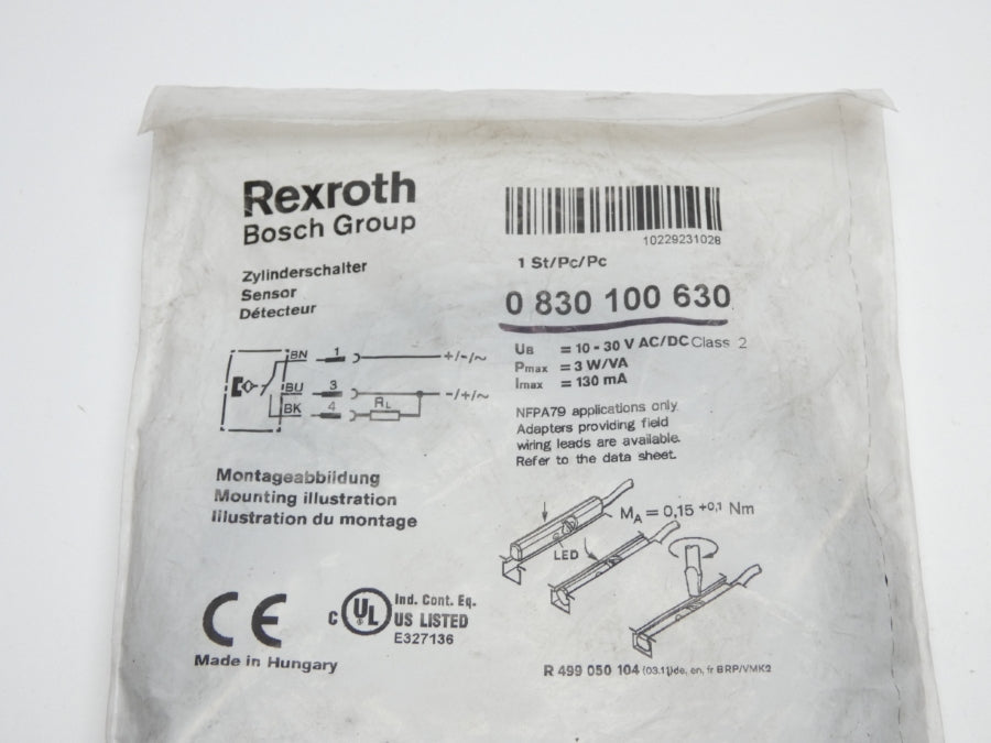 REXROTH 0830100630 10-30VAC/DC NSMP