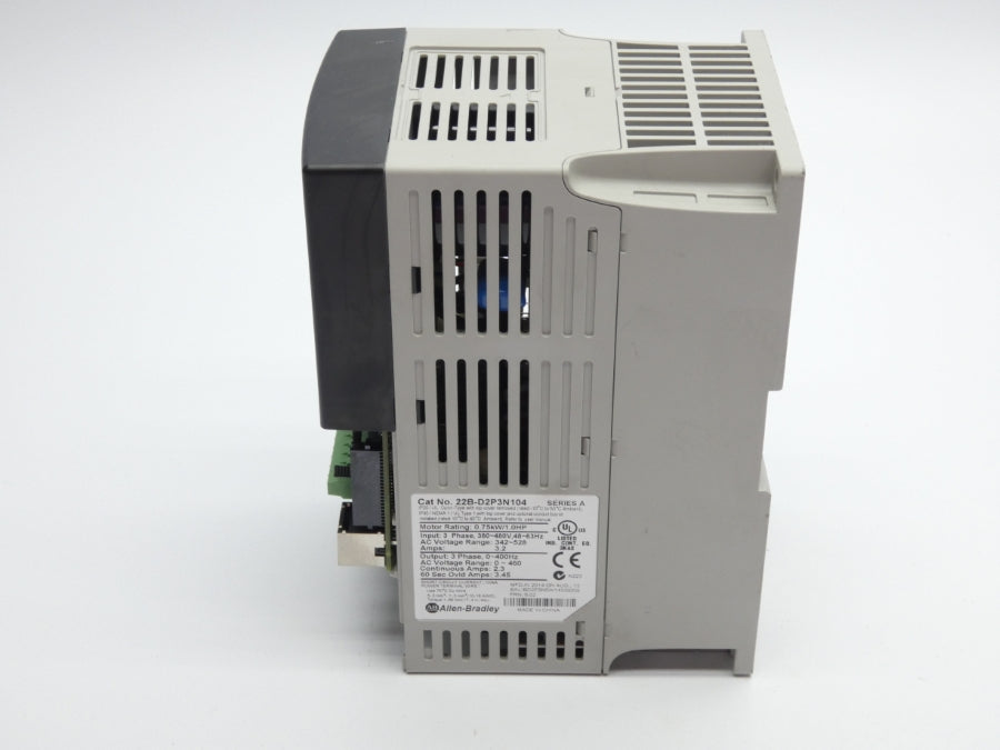ALLEN BRADLEY 22B-D2P3N104 SER. A F/W 6.02 342-528VAC 3.2A (NO COVER) NSNP