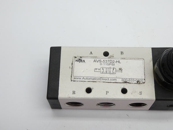 NITRA AVS-537D2-HL 0-115PSI (AS PICTURED) UNMP