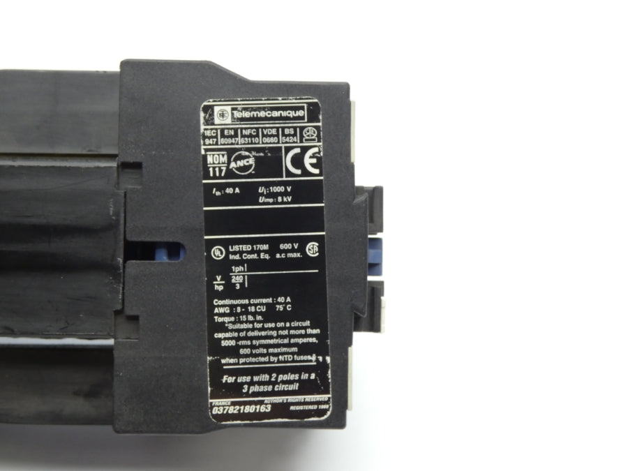 TELEMECANIQUE LP1D25008BD 24V 40A NSNP