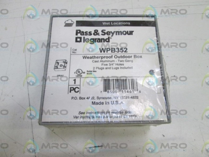 PASS & SEYMOUR WEATHERPROOF OUTDOOR BOX NSNP