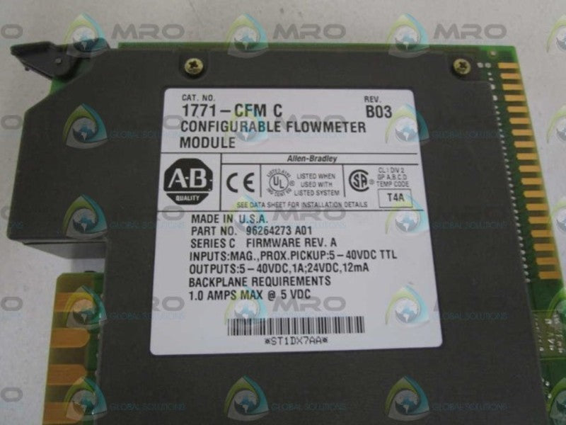 ALLEN BRADLEY 1771-CFM SER. C F/W A  UNMP