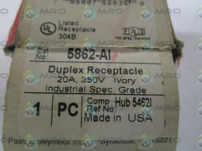 PASS & SEYMOUR 5862-AI DUPLEX RECEPTACLE NSMP