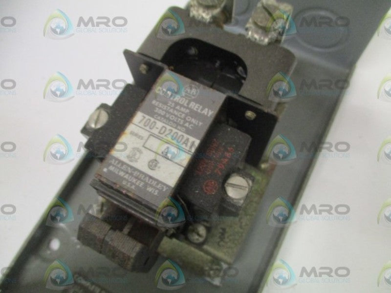 ALLEN BRADLEY 700-D201A1 SER. B CONTROL RELAY  NSNP