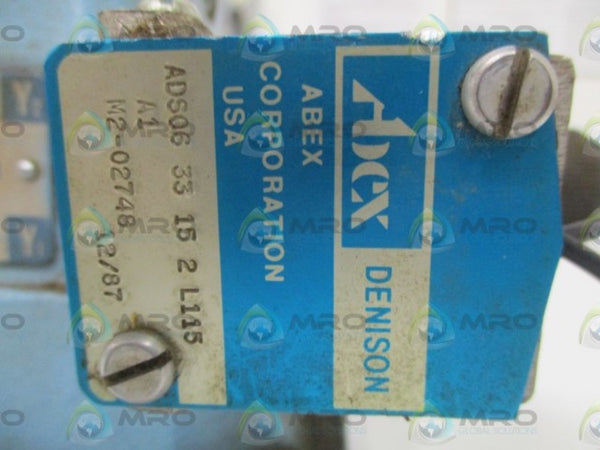 ABEX DENISON ADS0633152L115A1 SOLENOID VALVE  UNMP