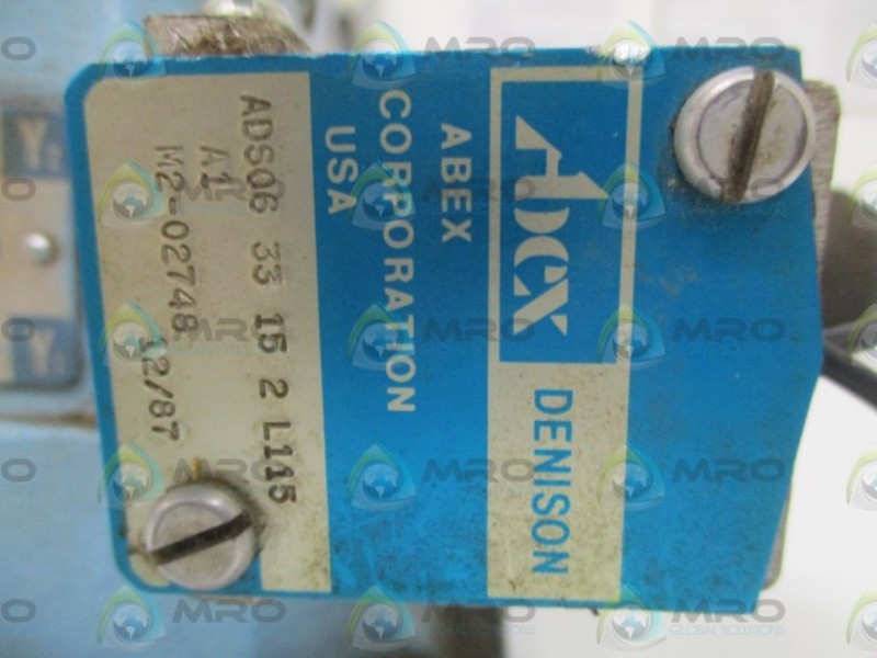 ABEX DENISON ADS0633152L115A1 SOLENOID VALVE  UNMP
