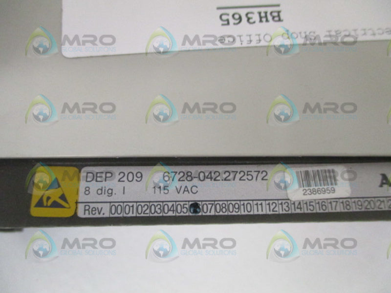 AEG DEP209 6728-042.272572 INPUT MODULE 115VAC (AS PICTURED)  UNMP
