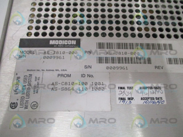 AEG MODICON AS-J810-000 REMOTE I/O ADAPTER  UNMP