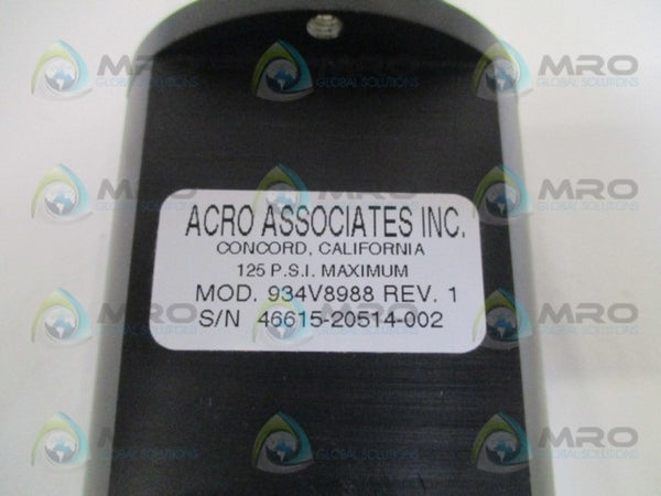 ACRO ASSOCIATES 934V8988 SOLENOID PINCH VALVE  NSNP