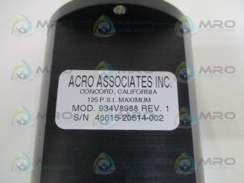ACRO ASSOCIATES 934V8988 SOLENOID PINCH VALVE  NSNP