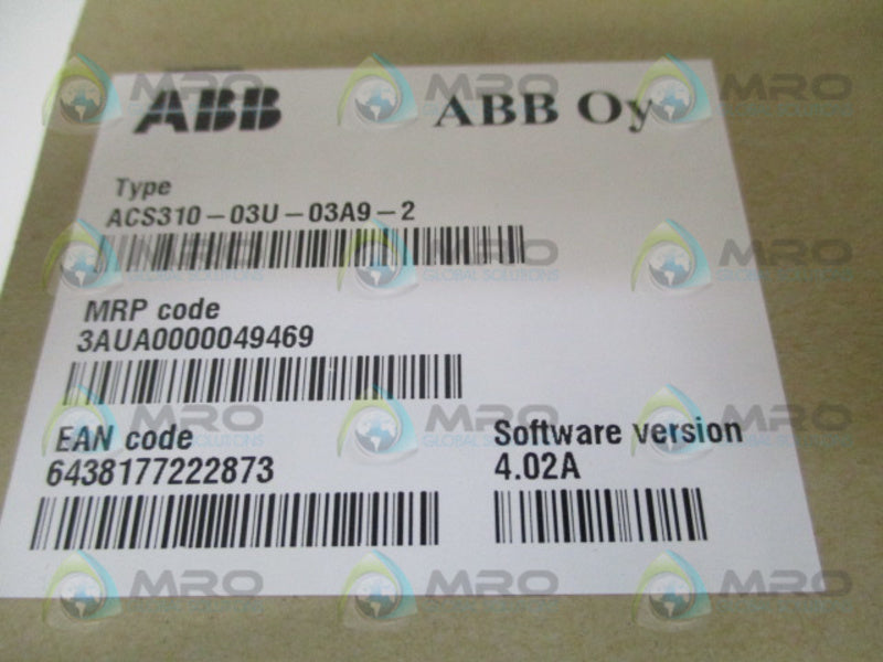 ABB ACS310-03U-03A9-2 AC DRIVE  NSFS