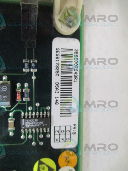 ABB DSAI146 3BSE007949R1 ANALOG INPUT MODULE  UNMP