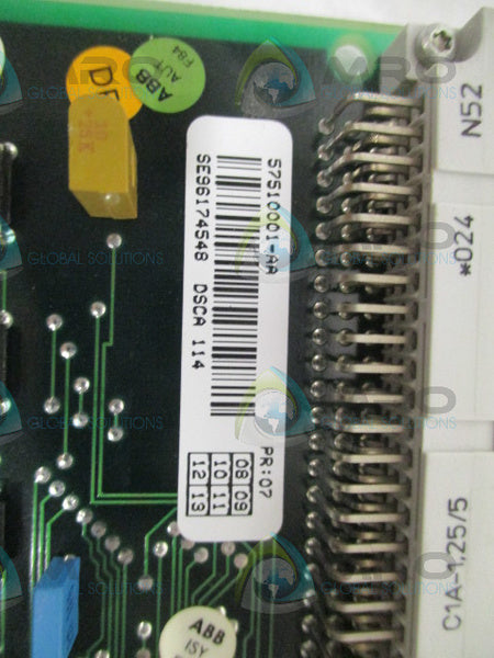 ABB DSCA114 57510001-AA COMMUNICATION BOARD MODULE (AS PICTURED)  UNMP