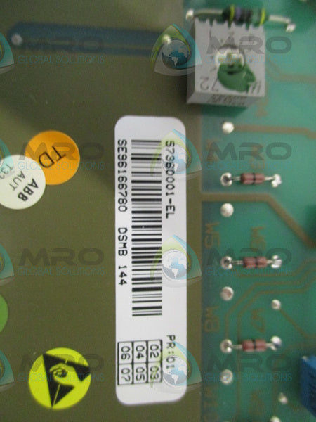 ABB DSMB144 57360001-EL MEMORY MODULE (AS PICTURED)  UNMP