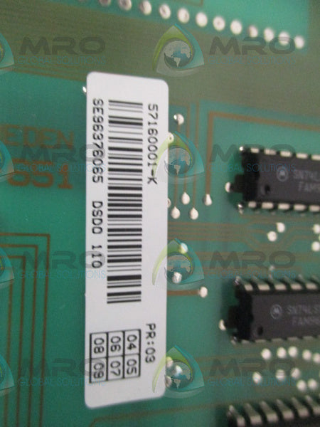 ABB DSDO110 57160001-K DIGITAL OUTPUT MODULE (AS PICTURED)  UNMP