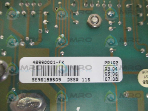 ABB DSSR116 48990001-FK POWER SUPPLY MODULE (AS PICTURED) UNMP