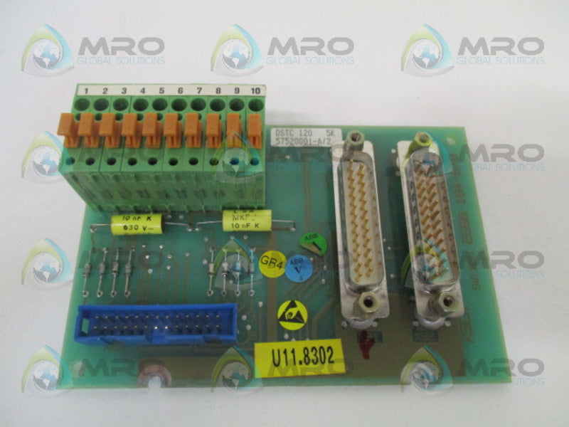 ABB DSTC120 57520001-A/2 BOARD CONNECTION UNIT  UNMP