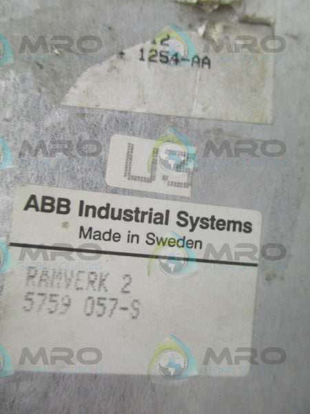 ABB DSRF114 52841254-AA PLC CHASSIS MODULE 20-SLOT RACK  UNMP