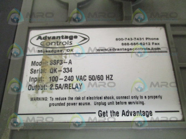 ADVANTAGE MegaTron XS SSF3-A MONITORING CONTROLLER (AS PICTURED)  UNMP