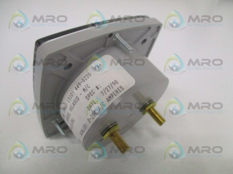 YOKOGAWA 250340LSLSRL PANEL METER 0-200 AC AMPS NSMP