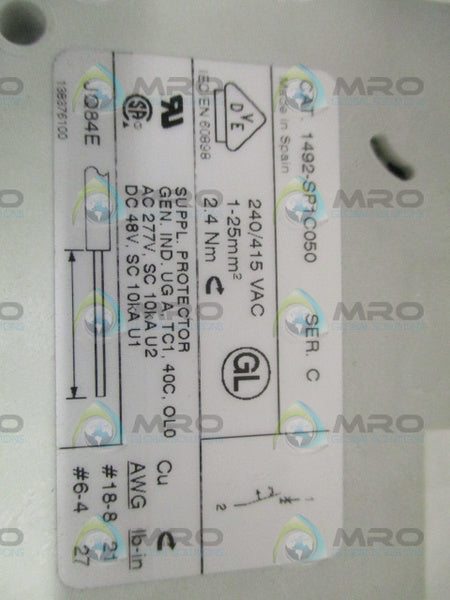 ALLEN BRADLEY 1492-SP1C050 SER. C CIRCUIT BREAKER 5A  UNMP
