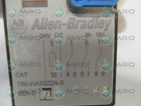 ALLEN BRADLEY 700-HA33Z24-3 SER. D RELAY 24VDC  UNMP