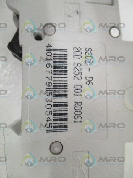 ABB S202-D6 CIRCUIT BREAKER 6A  UNMP