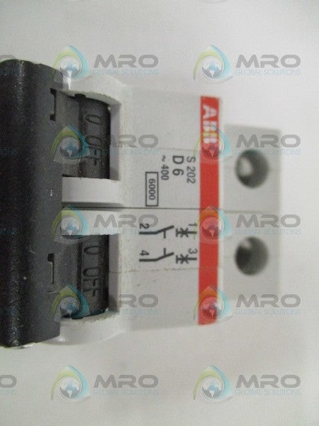 ABB S202-D6 CIRCUIT BREAKER 6A  UNMP