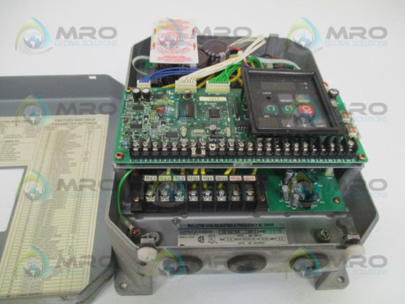 ALLEN BRADLEY 1333-YAB SER. D ADJ. FREQUENCY AC DRIVE (AC PICTURED)  UNMP