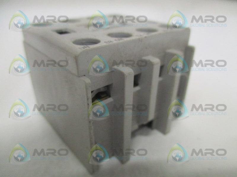 ALLEN BRADLEY 100-FA31 SER. B AUXILIARY CONTACT BLOCK  UNMP