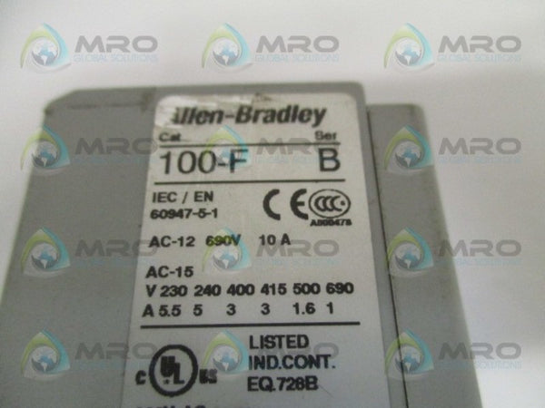 ALLEN BRADLEY 100-FA31 SER. B AUXILIARY CONTACT BLOCK  UNMP