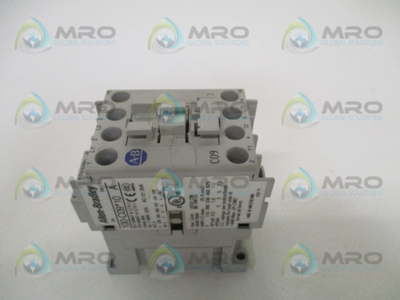 ALLEN BRADLEY 100-C09KD10 SER. A CONTACTOR 110V  UNMP